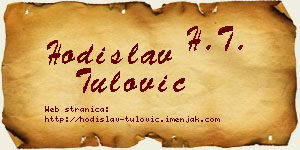 Hodislav Tulović vizit kartica